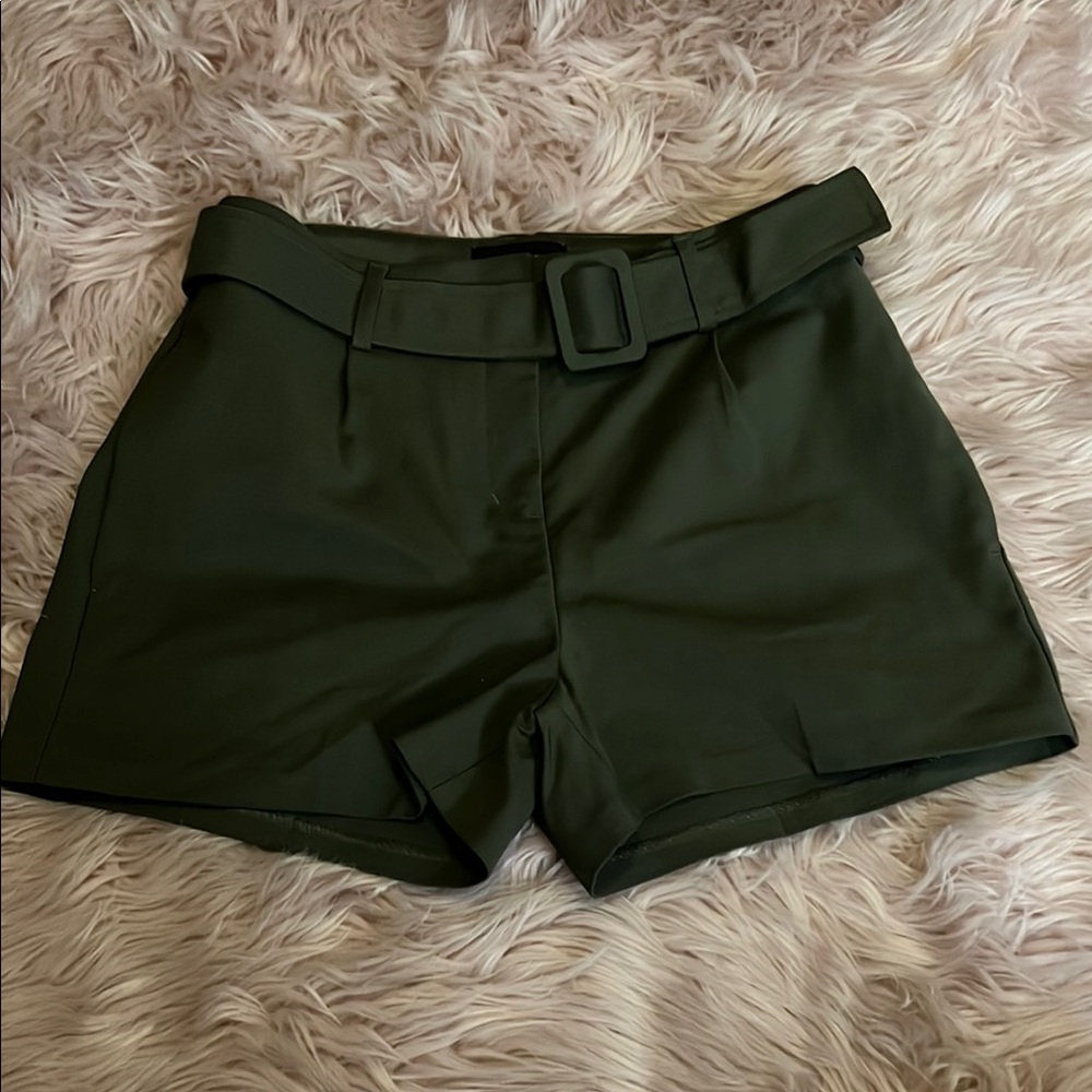 Express Green High Waist Shorts